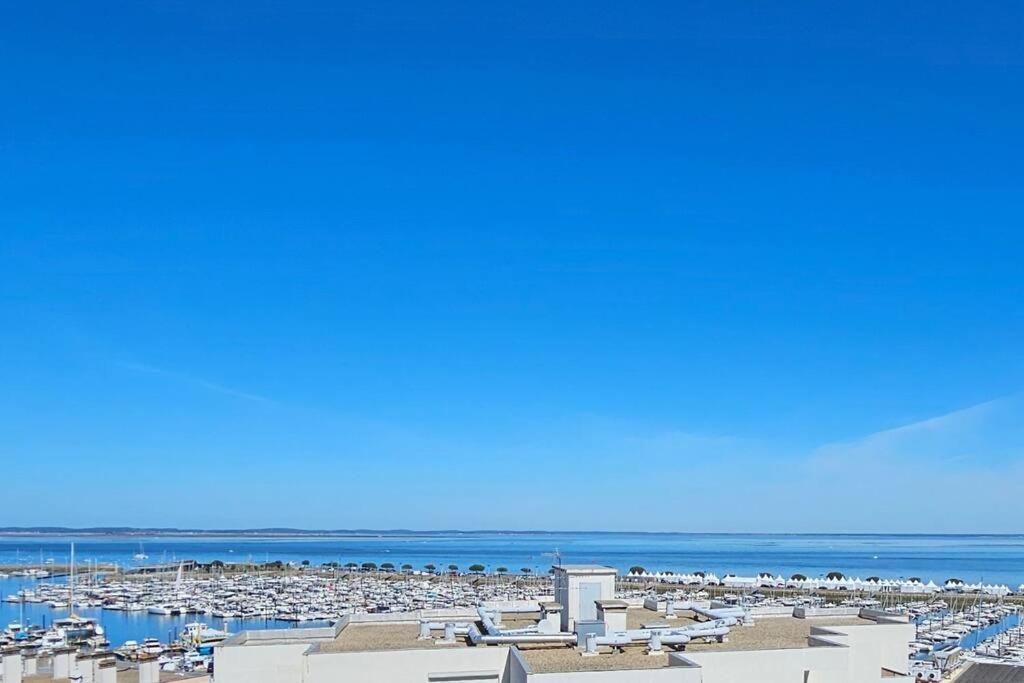 Vue Panoramique Sur Bassin,Piscine Et Terrasse Lägenhet Arcachon Exteriör bild